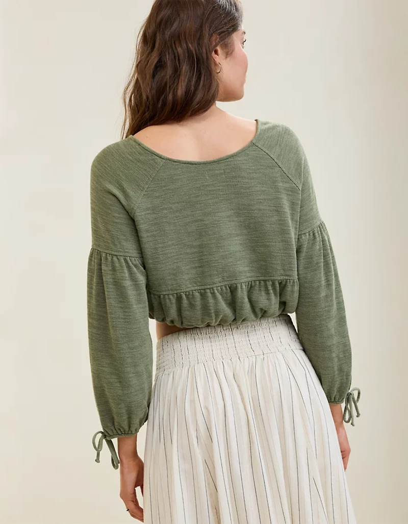 Aerie Endless Summer Cropped Sweatshirt