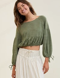 Aerie Endless Summer Cropped Sweatshirt