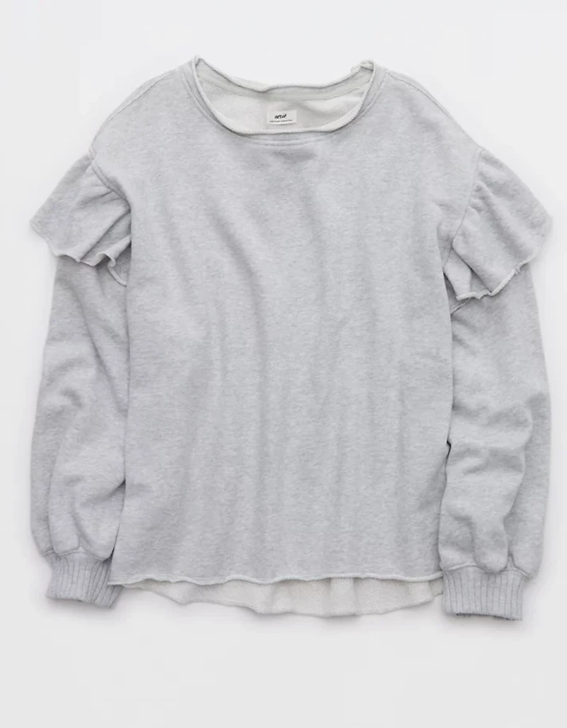 Aerie Ruffle Sleeve Sweatshirt