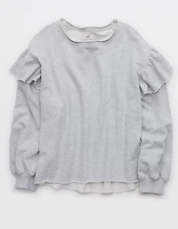 Aerie Ruffle Sleeve Sweatshirt