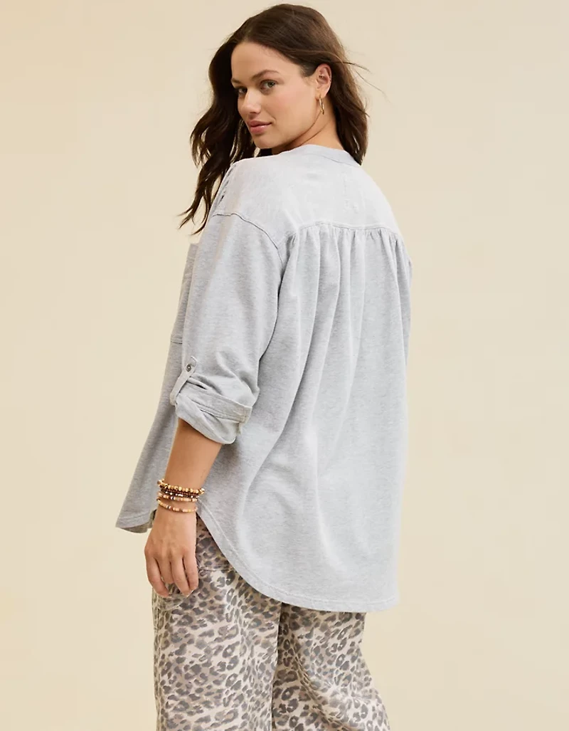 Aerie Roll With It Lightweight Fleece Shirt