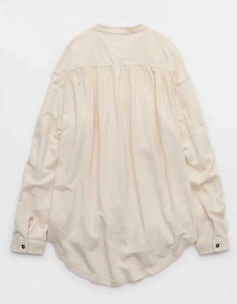 Aerie Roll With It Lightweight Fleece Shirt
