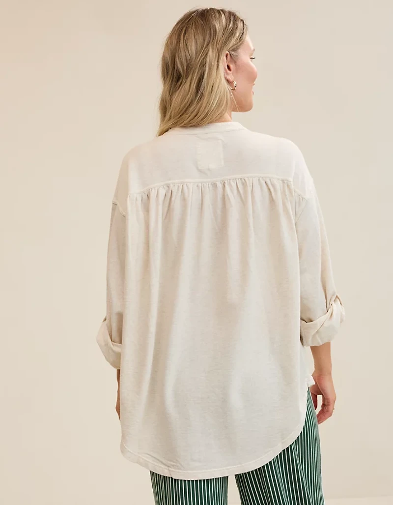Aerie Roll With It Lightweight Fleece Shirt