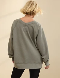 Aerie Downtime Textured V-Neck Sweatshirt