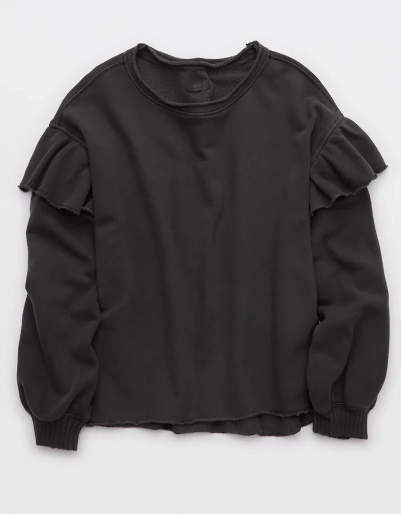 Aerie Ruffle Sleeve Sweatshirt