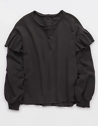 Aerie Ruffle Sleeve Sweatshirt