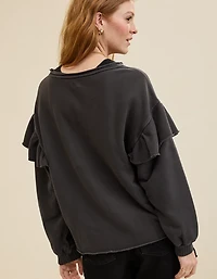 Aerie Ruffle Sleeve Sweatshirt