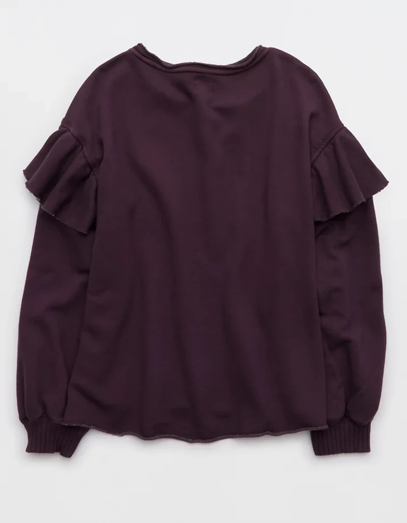 Aerie Ruffle Sleeve Sweatshirt