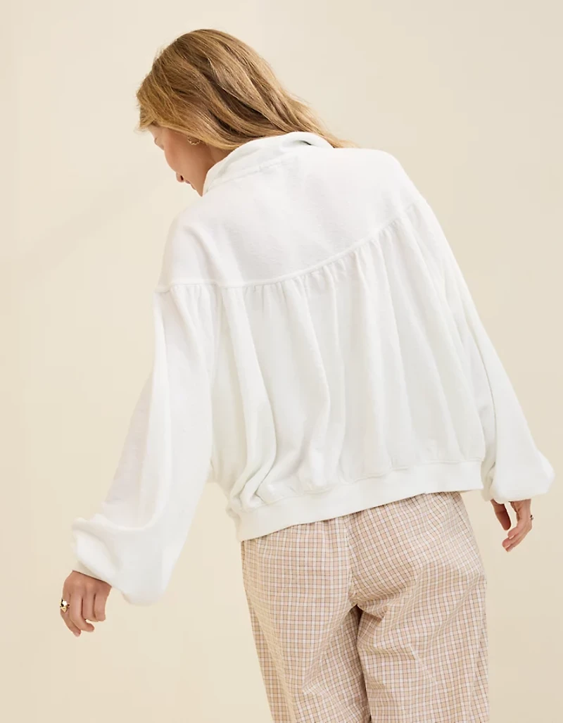 Aerie Soft Life Button Sweatshirt