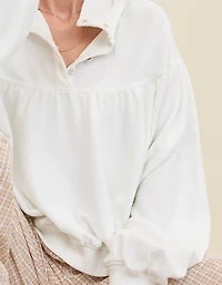 Aerie Soft Life Button Sweatshirt