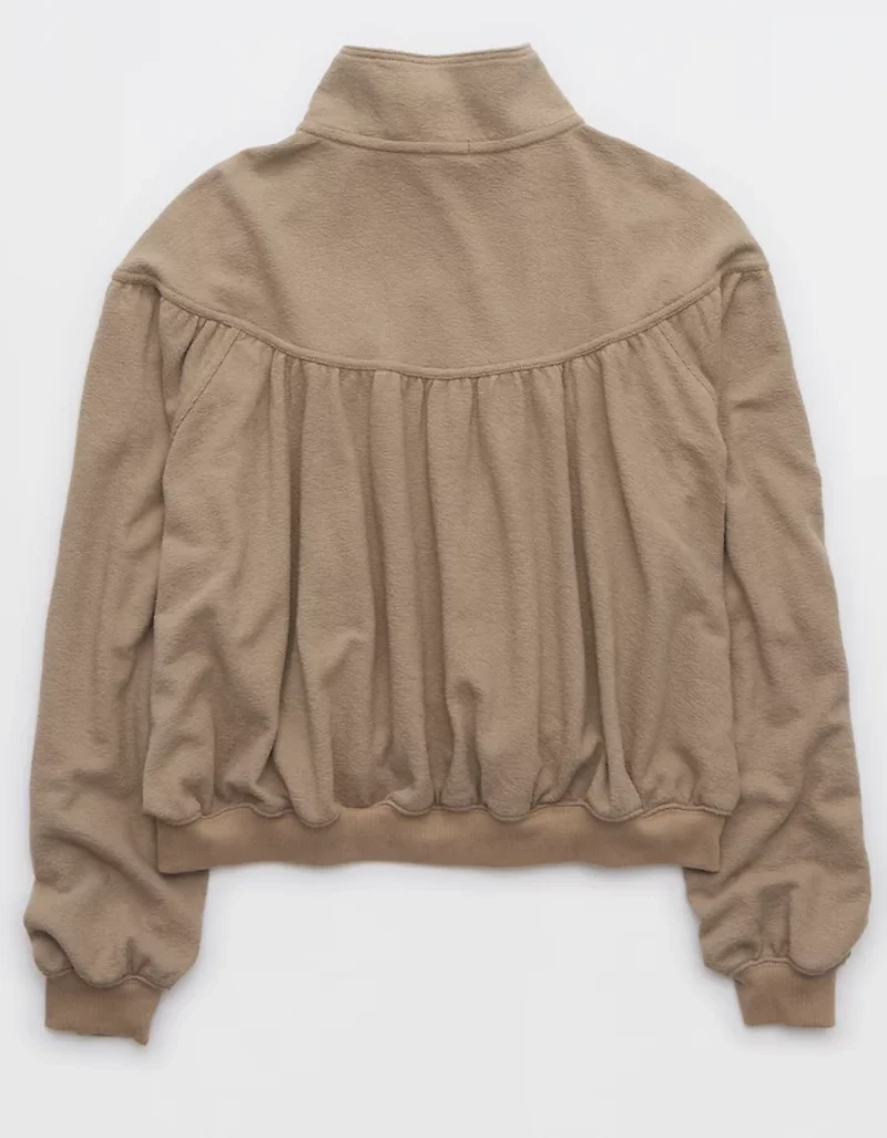 Aerie Soft Life Button Sweatshirt