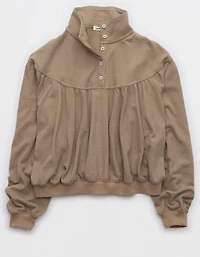 Aerie Soft Life Button Sweatshirt