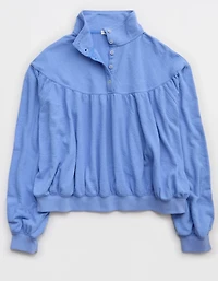 Aerie Soft Life Button Sweatshirt