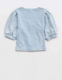 Aerie Seams Right Short Sleeve Sweatshirt