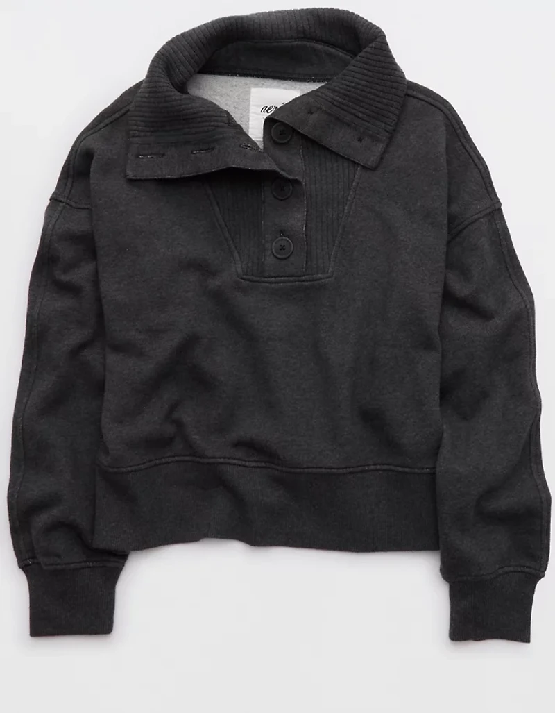 Aerie Best Button Sweatshirt