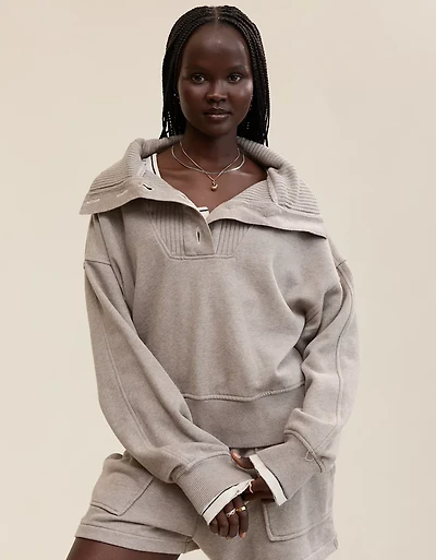 Aerie Best Button Sweatshirt