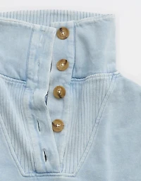 Aerie Best Button Sweatshirt