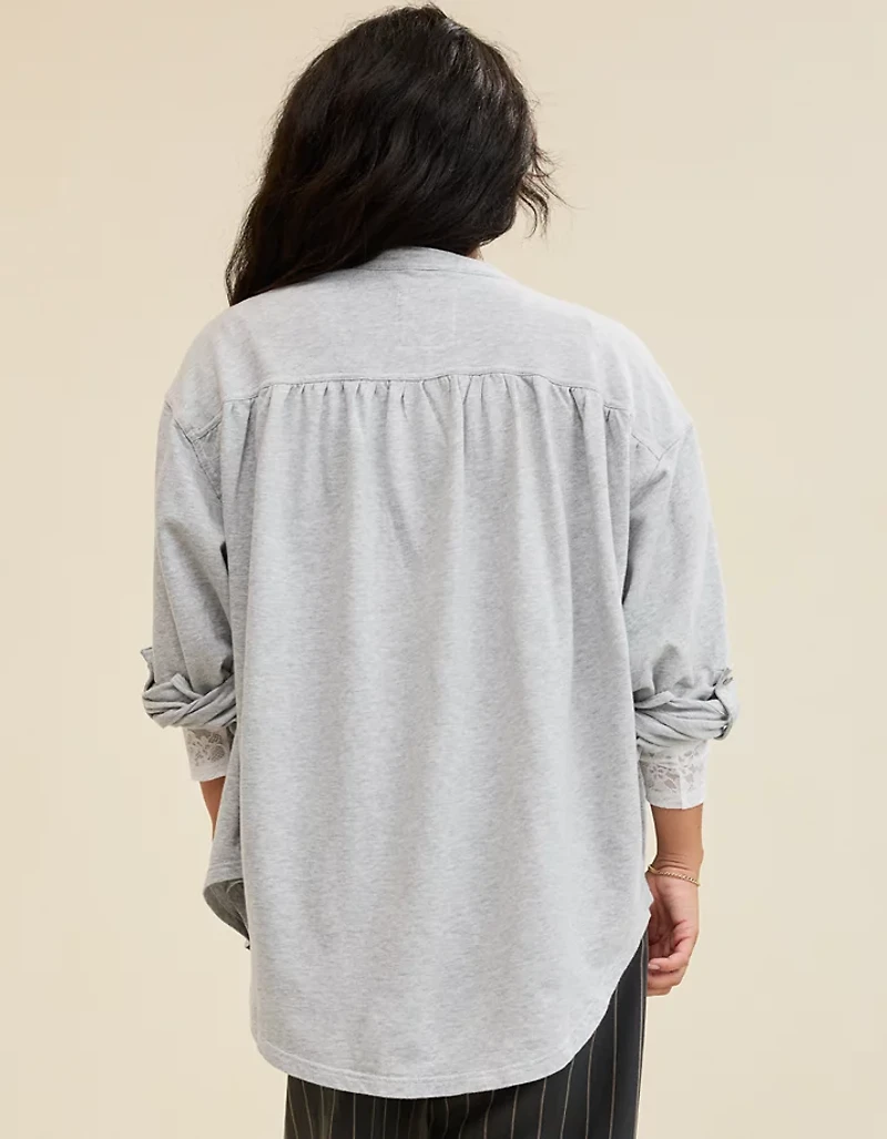 Aerie MagnaReady Adaptive Roll With It Fleece Shirt