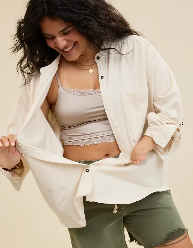 Aerie MagnaReady Adaptive Roll With It Fleece Shirt