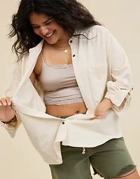 Aerie MagnaReady Adaptive Roll With It Fleece Shirt