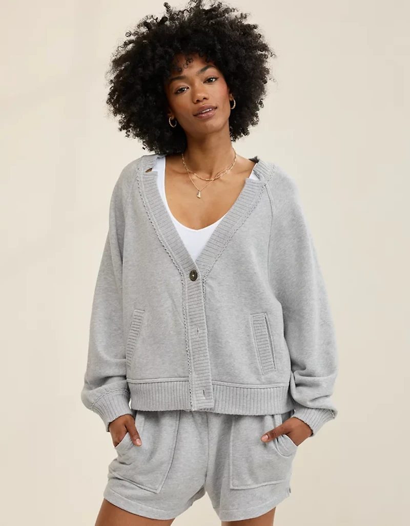 Aerie Fleece Cardigan
