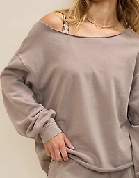 Aerie Alumni Off The Shoulder Sweatshirt