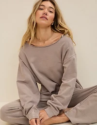 Aerie Alumni Off The Shoulder Sweatshirt