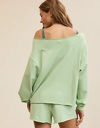 Aerie Alumni Off The Shoulder Sweatshirt