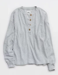 Aerie Sherpa Henley Sweatshirt