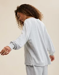 Aerie Sherpa Henley Sweatshirt