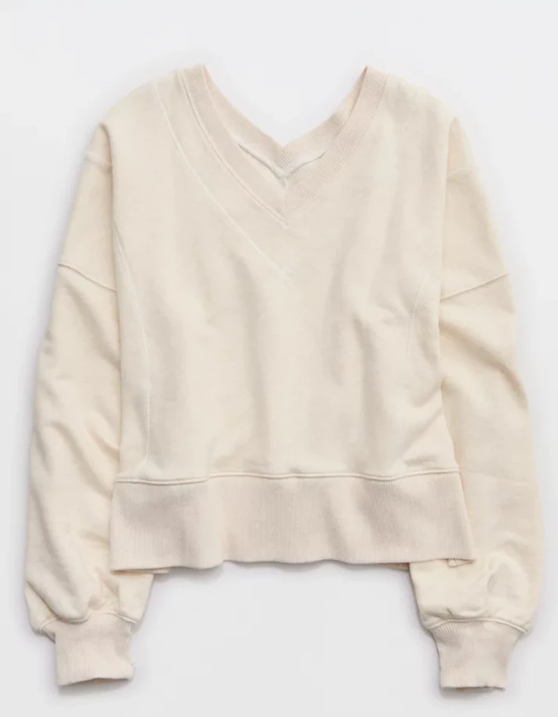 Aerie Go-To V Neck Sweatshirt