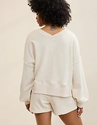 Aerie Go-To V Neck Sweatshirt
