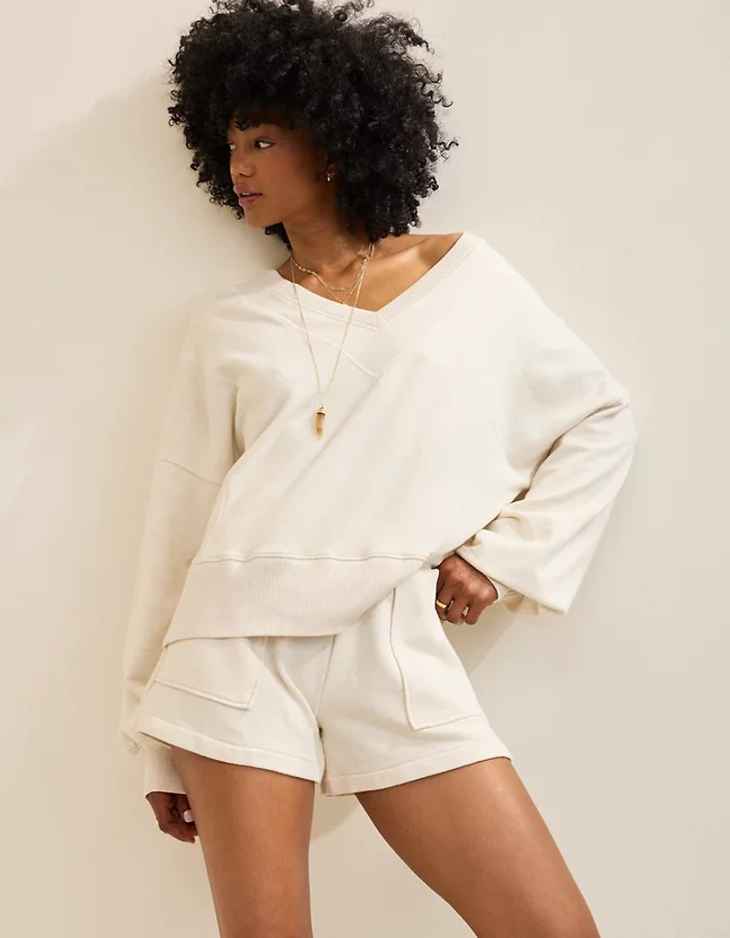 Aerie Go-To V Neck Sweatshirt
