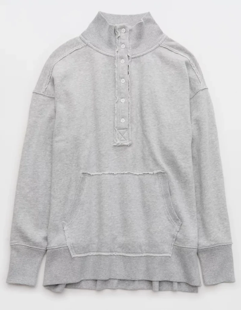 Aerie Vintage Popover Polo Sweatshirt