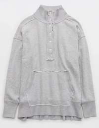 Aerie Vintage Popover Polo Sweatshirt