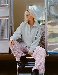 Aerie Vintage Popover Polo Sweatshirt