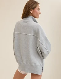 Aerie Vintage Popover Polo Sweatshirt