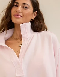 Aerie Vintage Popover Polo Sweatshirt