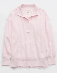 Aerie Vintage Popover Polo Sweatshirt