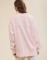 Aerie Vintage Popover Polo Sweatshirt