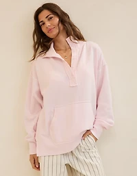 Aerie Vintage Popover Polo Sweatshirt