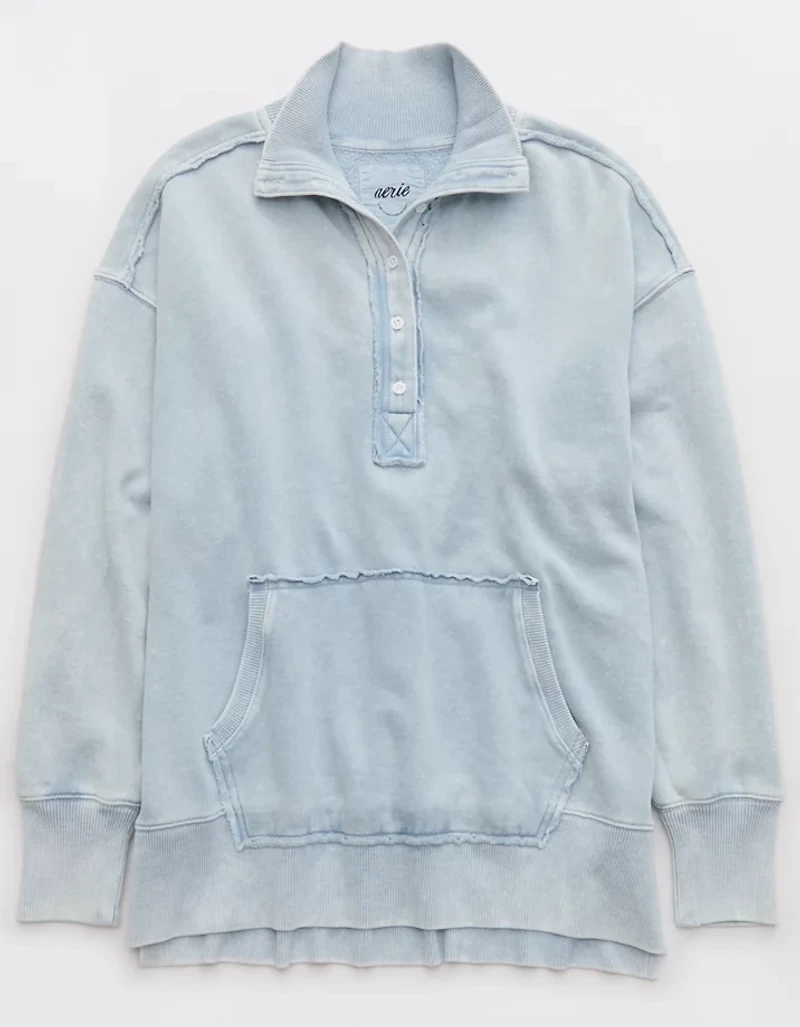 Aerie Vintage Popover Polo Sweatshirt