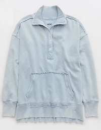 Aerie Vintage Popover Polo Sweatshirt