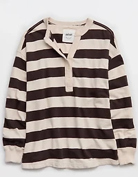 Aerie Poolside Terry Henley Sweatshirt