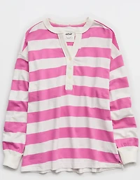 Aerie Poolside Terry Henley Sweatshirt