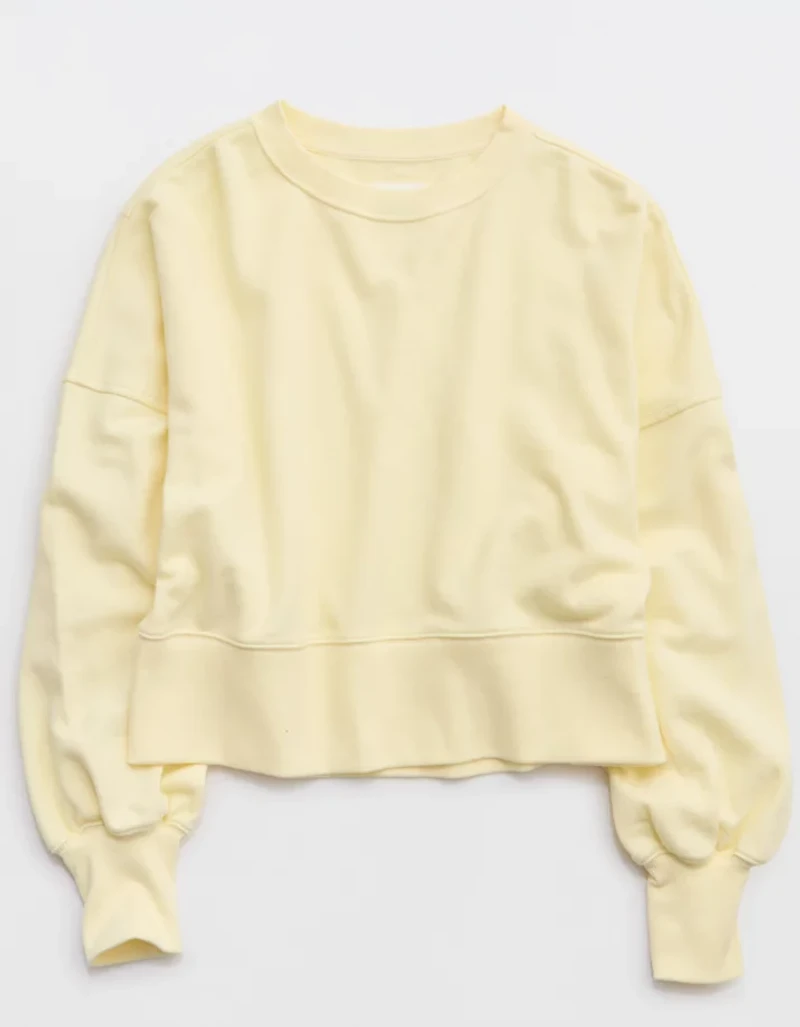 Aerie Classic Crew Textured Sweatshirt