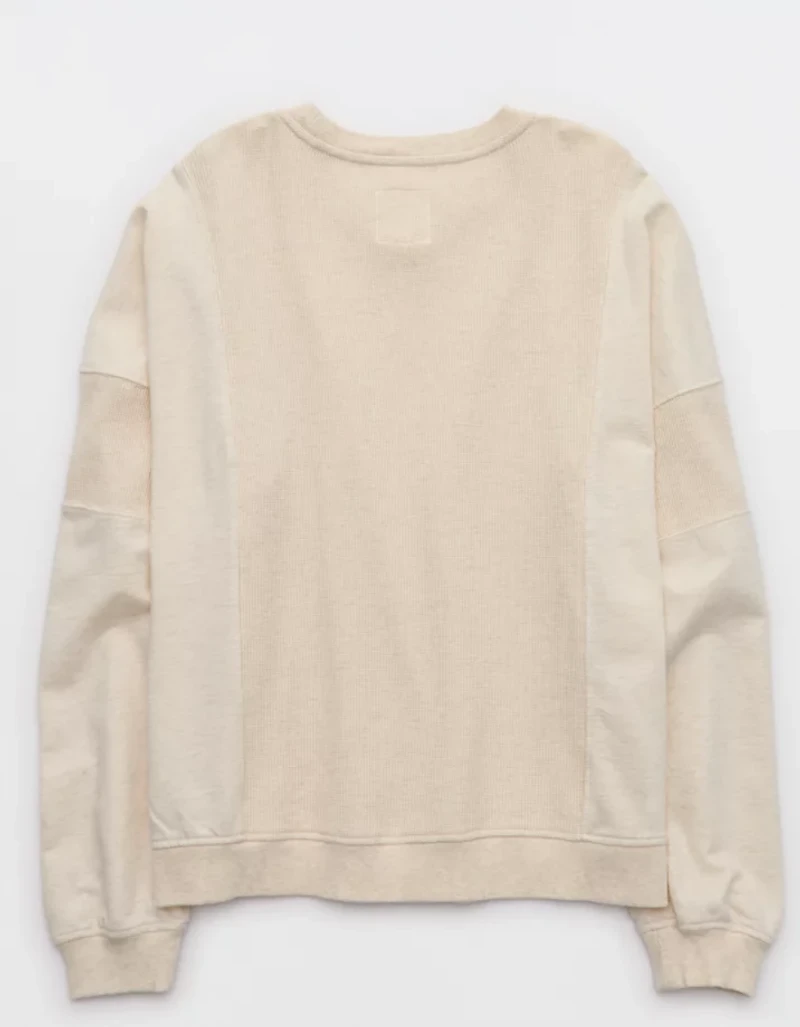 Aerie Unwind Waffle Long Sleeve T-Shirt