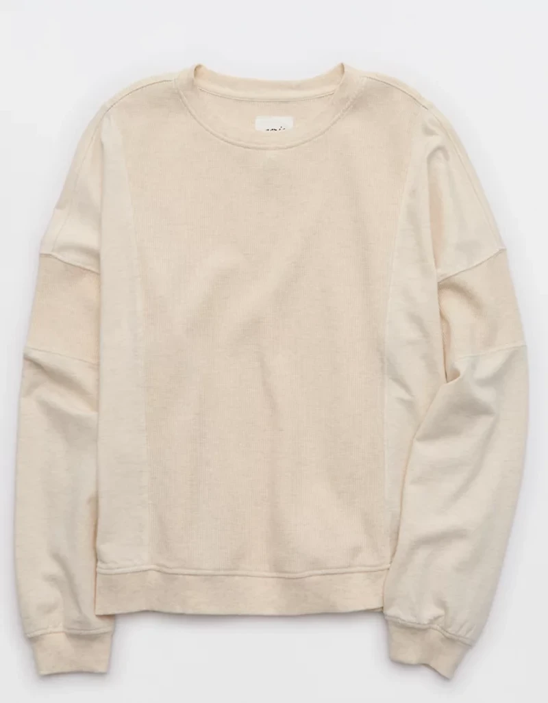 Aerie Unwind Waffle Long Sleeve T-Shirt