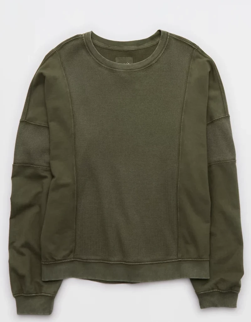 Aerie Unwind Waffle Long Sleeve T-Shirt