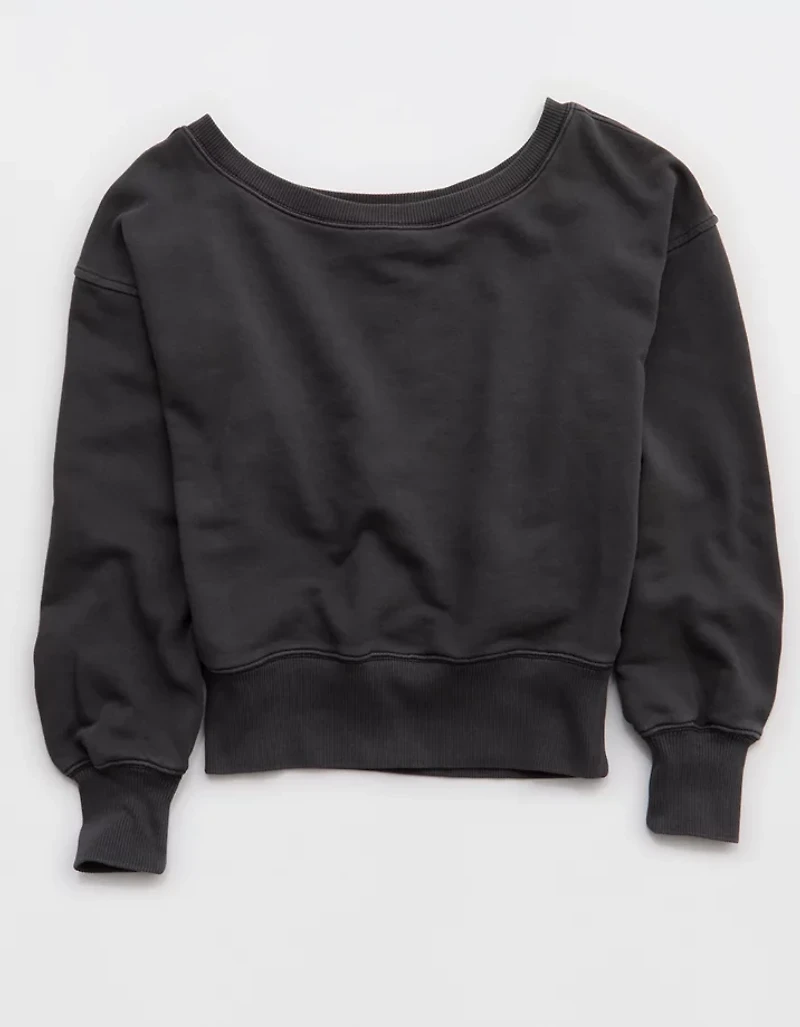 Aerie Go-To Off The Shoulder Sweatshirt